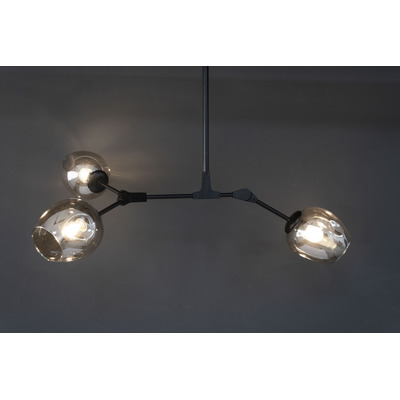 Colgante Araña Ragnar 5 Luces Vidrio Humo Vintage Cie