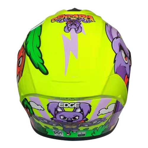 Casco Integral Edge Frankie Revenge Certificado Dot Motos Color Verde Tamaño del casco XL
