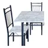 Juego Comedor Living 4 Sillas Mesa Set Rectangular - Milenio Gris / Negro