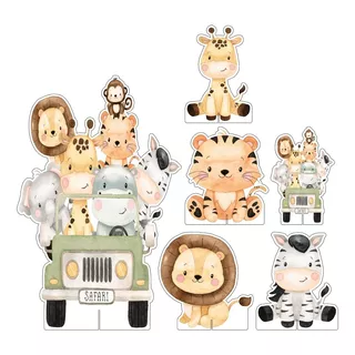 Mini Kit Display Festa Infantil Safari Baby Aquarelado