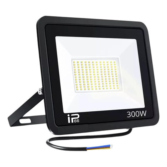 Reflector Luz Led Para Exteriores 300w Ultra Delgado Slim Ip66 Para Exterior Alta Potencia Color Negro Marca Dosyu 