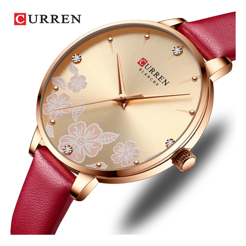 Relojes De Cuarzo Para Mujer De Cuero Impermeable Curren