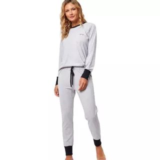 Pijama Algodón Mujer Gris  Innocenza 