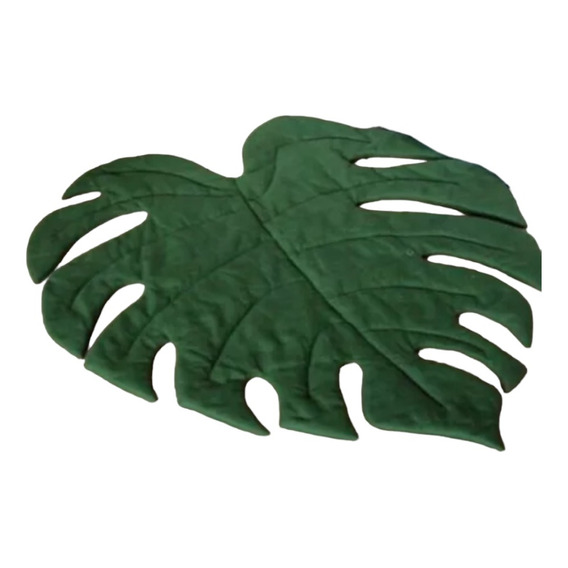 Alfombra Playmat Antigolpe Hoja Monstera Baby Y Deco Hogar