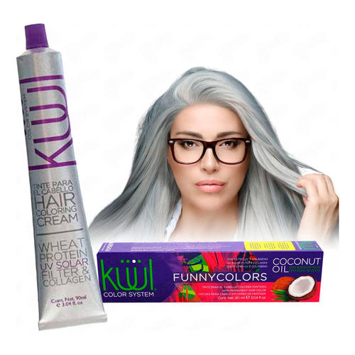 Kit Tinte Küül Color System  Funny colors tono plata para cabello