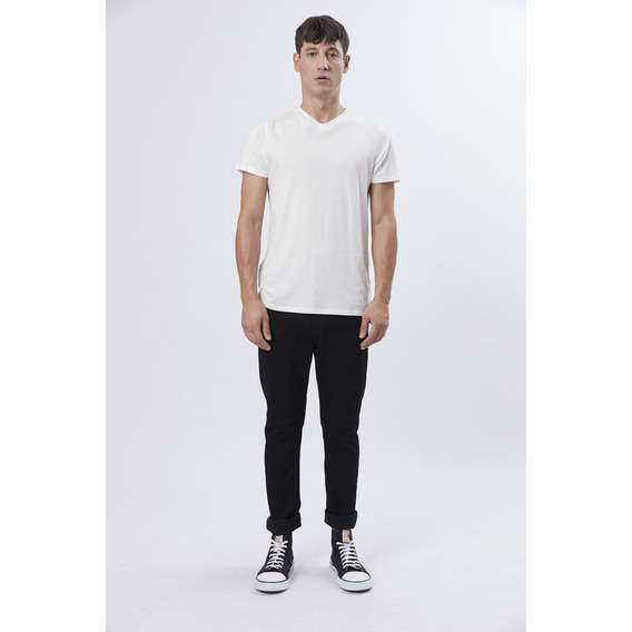 Jeans Negro Skinny Fit Con Cierre