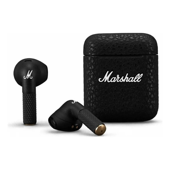 Auriculares Inalambricos Bluetooth In-ear Marshall Minor Iii Con Estuche De Carga - Color Negro
