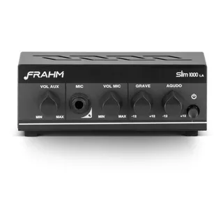 Amplificador Receiver Para Som Ambiente Frahm Slim 1000la G2 Cor Preto Potência De Saída Rms 40 W