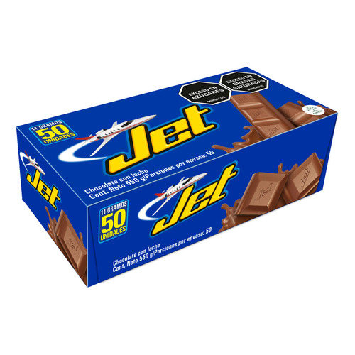 Chocolatina Jet Leche Plegadiza X 50 Un - Kg A $555