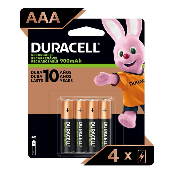 Pack 4 Pilas Aaa Recargables Duracell 850mah / Tecnocenter