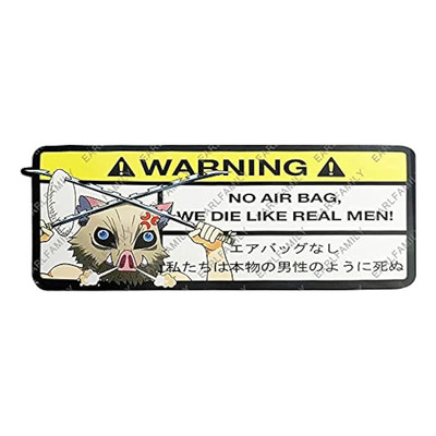 Earlfamily 5.1'' Cartoon Inosuke Car Sticker For We Die Like