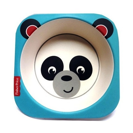 Bowl Cuadrado Oso Panda Fisher Price Bambu Bamboo