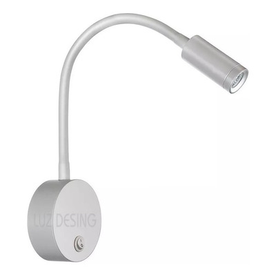 Aplique Led 3w Blanco Flexible Interruptor Deco Moderno Vk