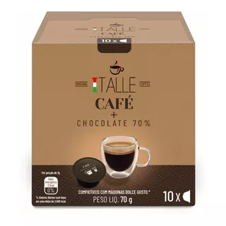 Cápsula Chocolate Cacau 70% Dolce Gusto Café Italle 10 Und