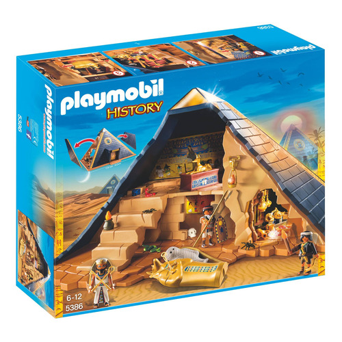 Figuras Para Armar Playmobil History Pirámide Del Faraón 5386 120 Piezas 3+