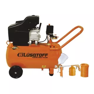 Compresor De Aire Eléctrico Portátil Lüsqtoff Lc-2550bk Monofásico 50l 2.5hp 220v 50hz Naranja