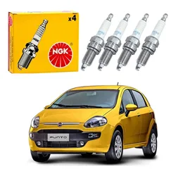  Jogo Velas Ignição Ngk Fiat Punto 1.4 2013 A 2017