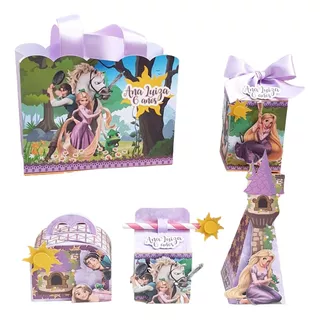 Kit Festa Rapunzel Personalizados 3d Lembrancinhas