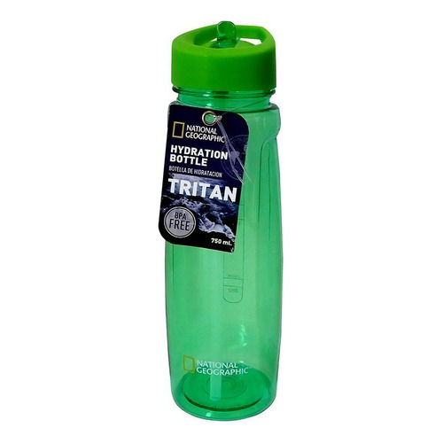 Botella Hidratación Tritan Cilindro Verde 750 Ml Natgeo