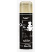 Spray Glitter Dourado Popper Para Roupas - Brilho Intenso 