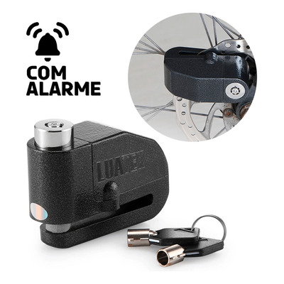 Cadeado Trava Disco Moto E Bike Alarme