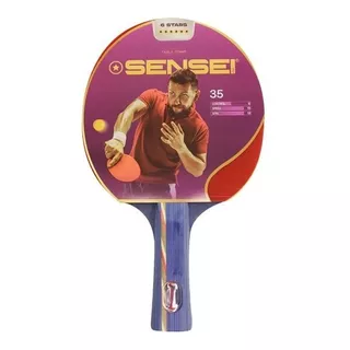 Paleta De Ping Pong Sensei 6 Star Roja