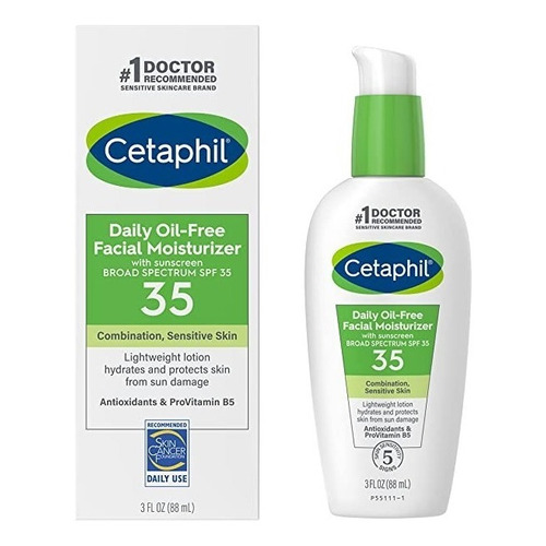 Cetaphil Hidratante Facial Sp35 - mL  Momento de aplicación Día Tipo de piel Seca - Grasa Sensible