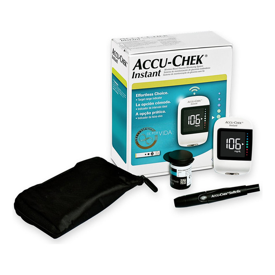 Accu-chek Instant Kit Medidor Glucosa 10 Tiras 10 Lancetas