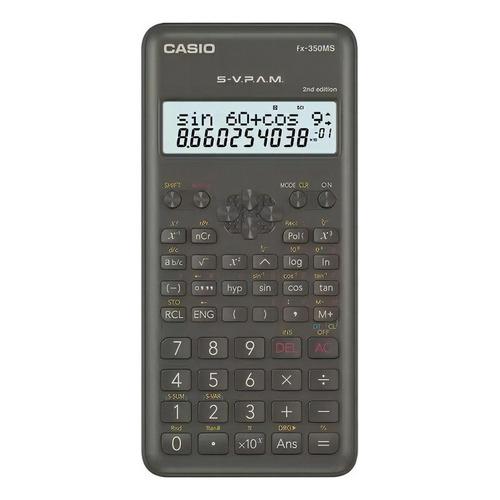Casio Fx350ms 2º Edicion Calculadora Cientifica 240 Func Color Negro