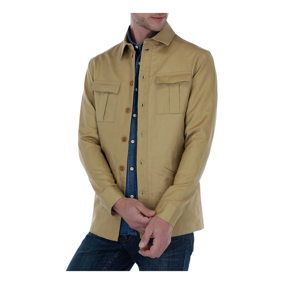 Sobrecamisa Algodón - Lino Scappino Para Hombre 48