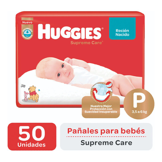 Pañales Huggies Supreme Care Pequeño P X 50 u