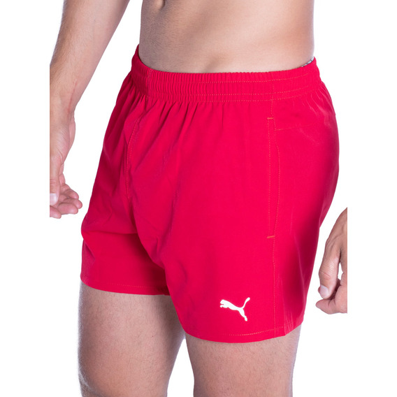 Short De Baño Puma Hombre Moda Rojo