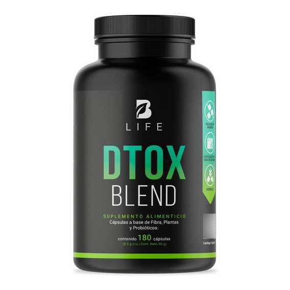 Detox Natural De 180 Cápsulas, Dtox Blend B Life