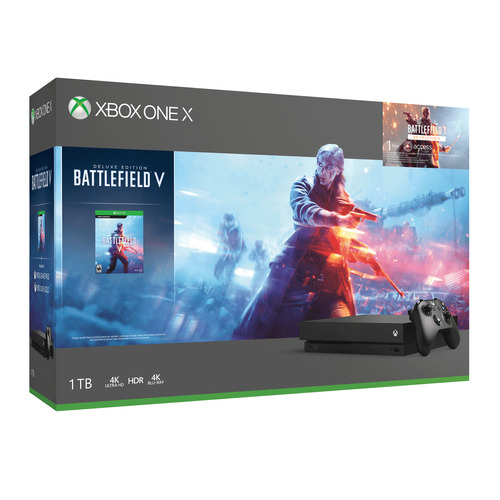 Microsoft Xbox One X 1TB Battlefield V Bundle color  negro