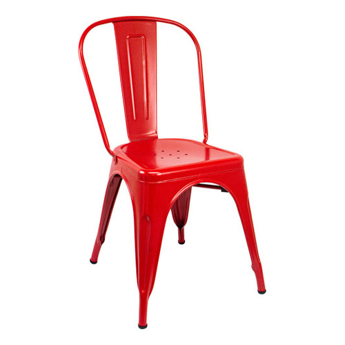 Silla de comedor Kingshouse Tolix, estructura color rojo, 1 unidad