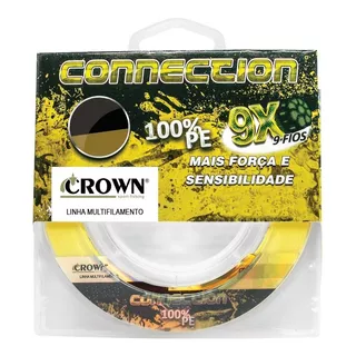 Linha Multifilamento Crown Connection 9 Fios - 0,23mm - 150m Cor Amarelo