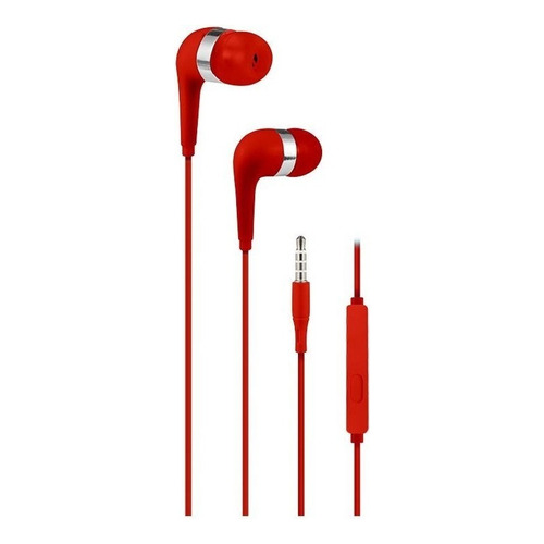 Auriculares Noga 1700 Compatible Con Celulares Color Rojo
