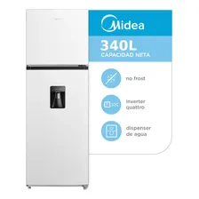 Heladera Inverter Midea Blanca Top Mount 340l Color Blanco