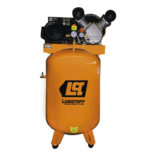 Compresor De Aire Lüsqtoff Vertical - 3hp - 150lts - 115psi Color Naranja Fase eléctrica Trifásica Frecuencia 50 Hz