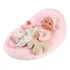Muñeca Llorens Lloron Nico Recién Nacido Cama Gris Mama Papa