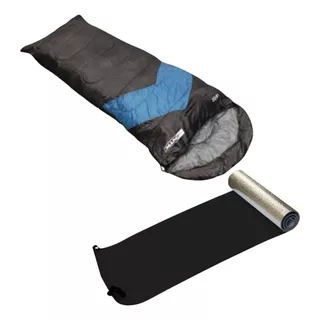 Saco De Dormir Térmico Ntk Viper Azul + Isolante Térmico 