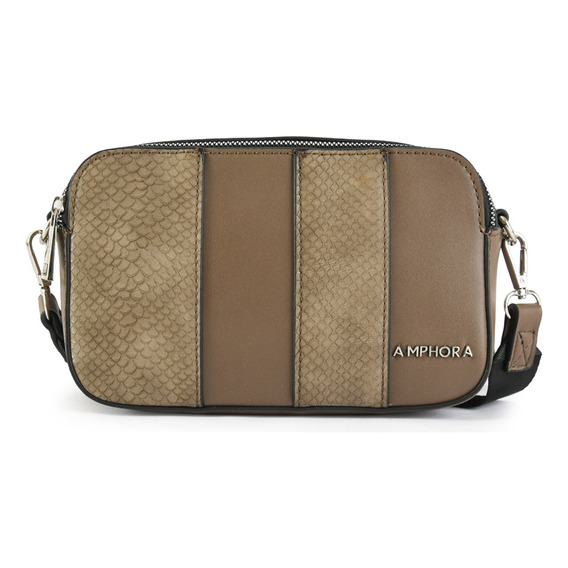 Cartera Bandolera Pequeña Dessy Taupe Oscuro