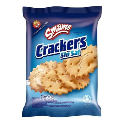 Galletitas Smams Crackers S/sal 150gr X1u | Sin Tacc Kosher