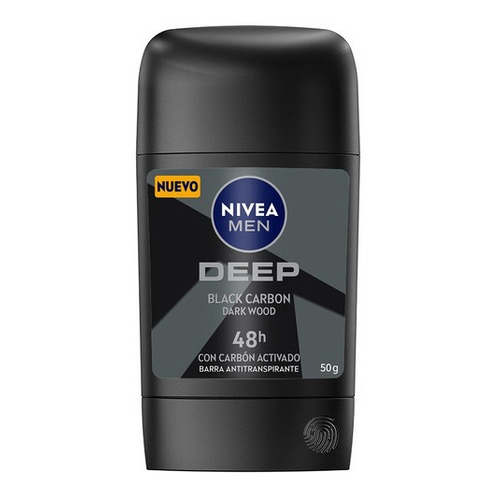 Nivea men deep darkwood desodorante antibacterial 50 gr