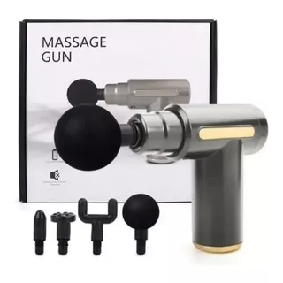 Pistola Massageadora Elétrica Miofascial Corporal Fisioterap Cor Preto