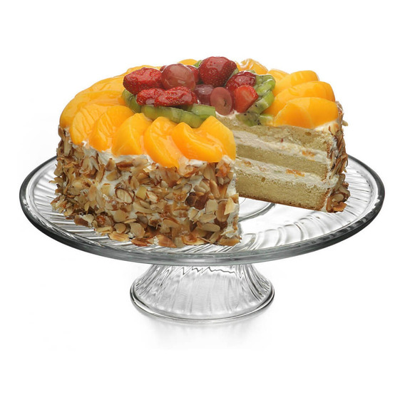 Plato Torta De Vidrio C/pie 31 Cm. Libbey