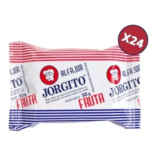 Alfajor Jorgito Fruta 50g - Caja X 24un
