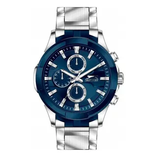 Reloj Slazenger Hombre Sl-9-6249-2-02 /relojería Violeta Color De La Correa Plateado Color Del Bisel Azul