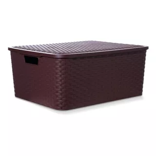 Caja Organizadora Simil Rattan Grande Xl Pack X 5 Oferta