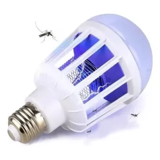 Lampara Led Mata Moscas Mosquitos Insectos E27 Killer 2323 Color Blanco